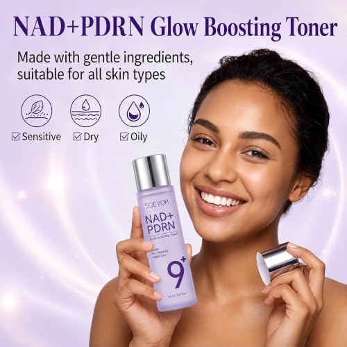 NAD+PDRN Brightening Toner|9+ Brightening Essence Water|Multi-Peptide Firming|Hydrating & Barrier Repair Toner|for All Skin Types|5.07FL OZ 1PCS 1 Pcs 5.07 Fl Oz (Pack of 1)