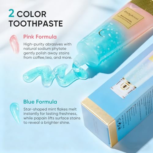 BodyAccel Niacinamide Whitening Toothpaste – Natural Whitening Toothpaste with Niacinamide, Gentle Formula for Brighter Teeth & Fresh Breath, 2-Pack (2)
