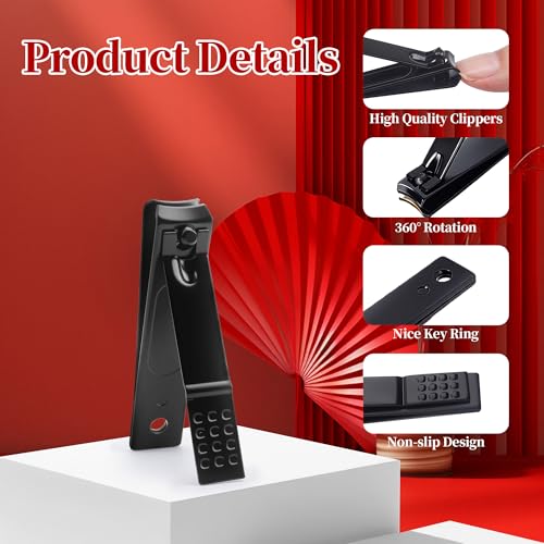 Manicure Set Stocking Stuffers for Men, Easter Basket Stuffers for Teens, Manicure Kit Nail Clippers Kit Grooming Kit Pedicure Care Tool Fathers Day Men Dad Birthday Gifts for Teen Boys Father Black