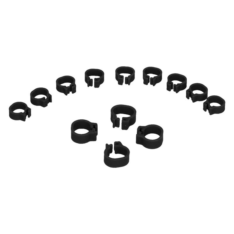 Fydun 100PCS S Leg Rings, 8mm Pigeons Identification Poultry Plastic Bird Foot Clip Pool Vacuum Hoses Bands No Words SuppliesOrange Health Supplies Band for Identify Orange (Black) Black