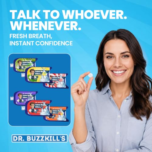 Dr. Buzzkill's Cotton Mouth Killers Variety 6-Pack Sugar Free Mints.