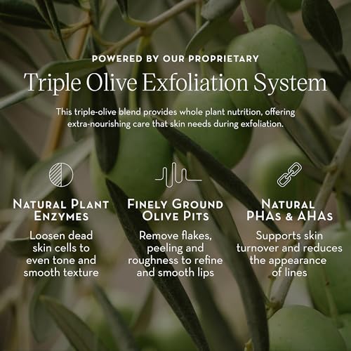 Furtuna Skin Triple Olive Lip Polish - 8ml | Exfoliating Lip Scrub for Women and Men | Lip Treatment with Olive Oil for Smooth and Refreshed Lips