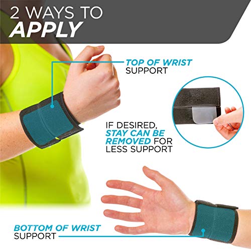 BraceAbility Cheer Wrist Brace | Gymnastics, Cheerleading & Tumbling Support Guard Wrap for Girl & Boy Gymnasts or Cheerleaders (One Size Fits Most) 1 Count (Pack of 1)