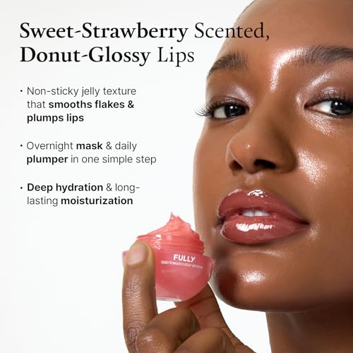 FULLY Lip Balm and Scrub Duo Stocking Stuffers Gifts, Long Lasting Korean Lip Care, Intense Hydrated Lip Set for Dry, Flaky and Chapped Lips, Exfoliate & Moisturize