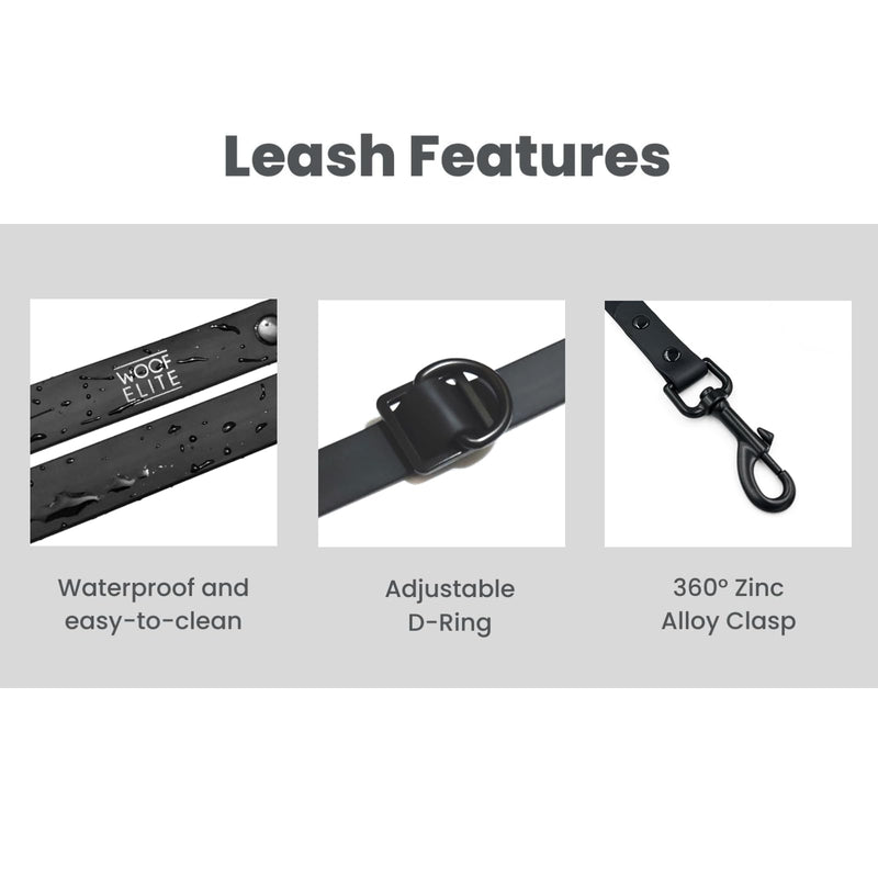 Hands-Free Waterproof Dog Leash, Adjustable Waist & Crossbody Dog Leash for Running, Walking & Hiking (Black, 8 FT) Black - BeesActive Australia
