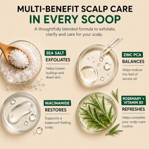 COCAY HOALA Rosemary Scalp Scrub, Scalp Exfoliator for Buildup, 7.05 Oz