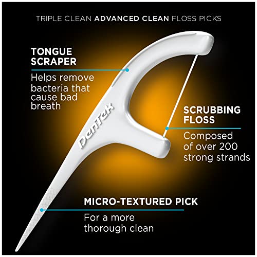 DenTek Triple Clean Advanced Clean Floss Picks, No Break & No Shred Floss, 150 Count, 6 Pack & Kids Fun Flossers, Wild Fruit, 90 Count