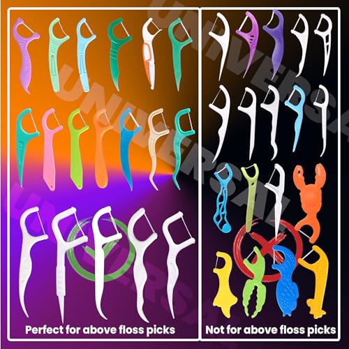 Empty Floss Pick Dispenser, Floss Pick Holder, Flosser Dispenser refillable for Plackers, Dental Pick Holder (2pcs)