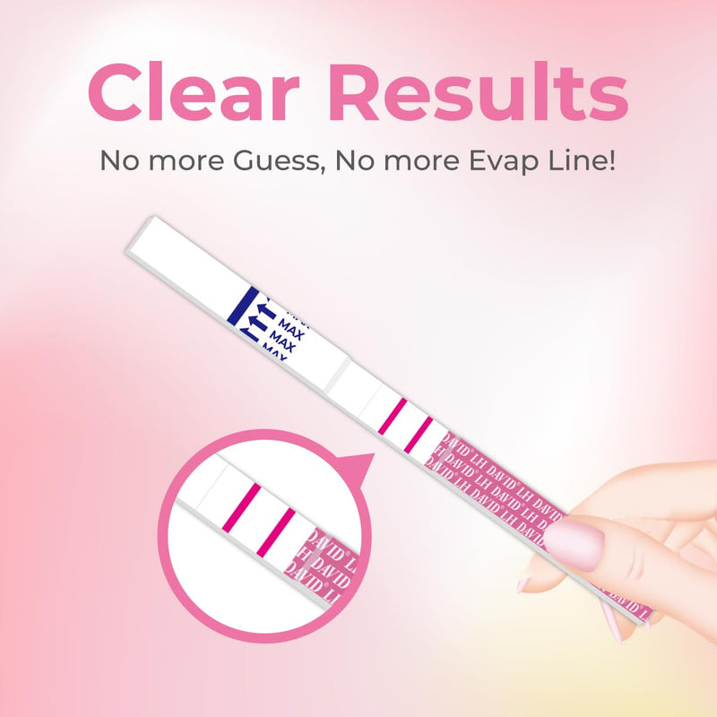 DAVID Ovulation Test Strips, 50 LH Ovulation Predictor Kit with 50 Urine Cups, Accurate Fast Result High Sensitivity Home Test Fertility Test for Women - BeesActive Australia