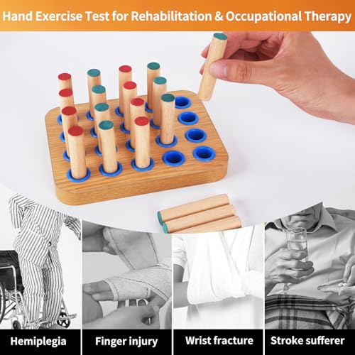 Wooden Pegboard for Occupational Therapy to Finger Dexterity