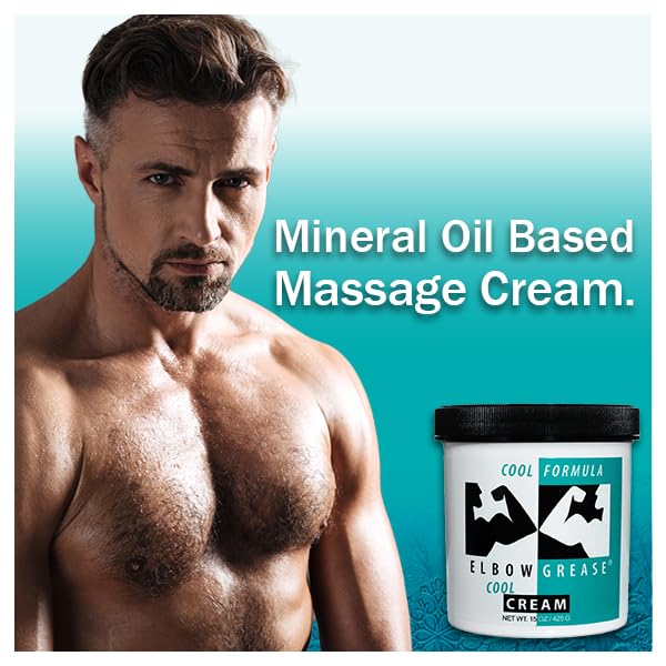 Elbow Grease Cool Massage Cream, Smoothing and Effective Massage Cream for Relaxation, Muscle Tension Relief, and Skin Nourishment ‚Äì 15 oz (1 Pack) Cool Cream 15 Ounce (Pack of 1)