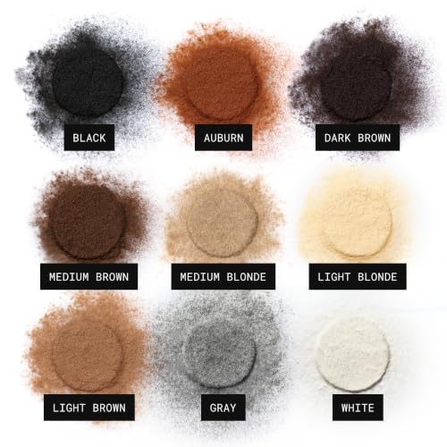 Toppik Hair Building Fibers, Fill In Fine or Thinning Hair Instantly Thicker, Fuller Looking Hair 9 Shades,4 size options Black Medium 12g