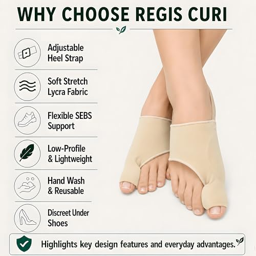Bunion Corrector Sleeve for Women & Men, 1 Pair Beige Small