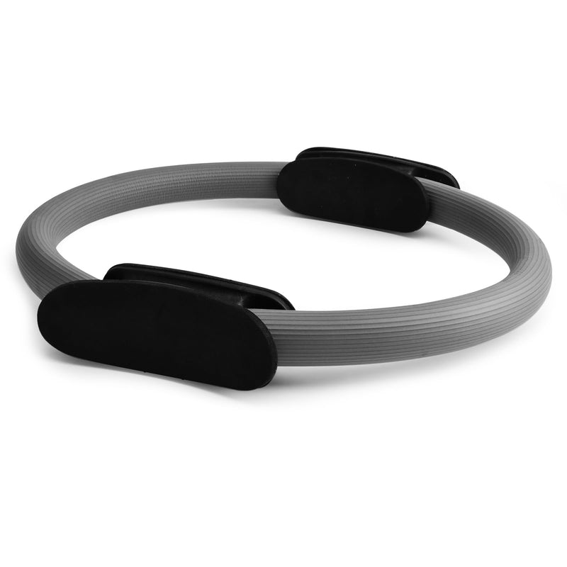 15" Pilates Ring, Dual-Grip Pilates Ring Lightweight Circle Yoga Rin-g for Enhance Thigh and Arm Strength, Body Exercise Tool for Home Gym Gray