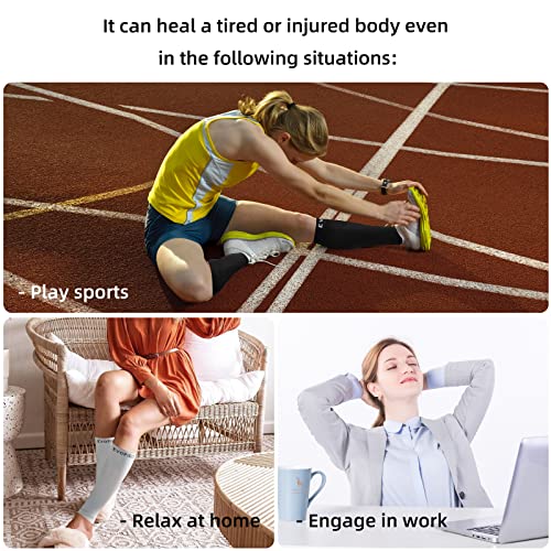 20-30mmHg 1 Pair Calf Compression Sleeve Men and Women Wide Brace for Leg Support Shin Splint Pain Relief Skin Large