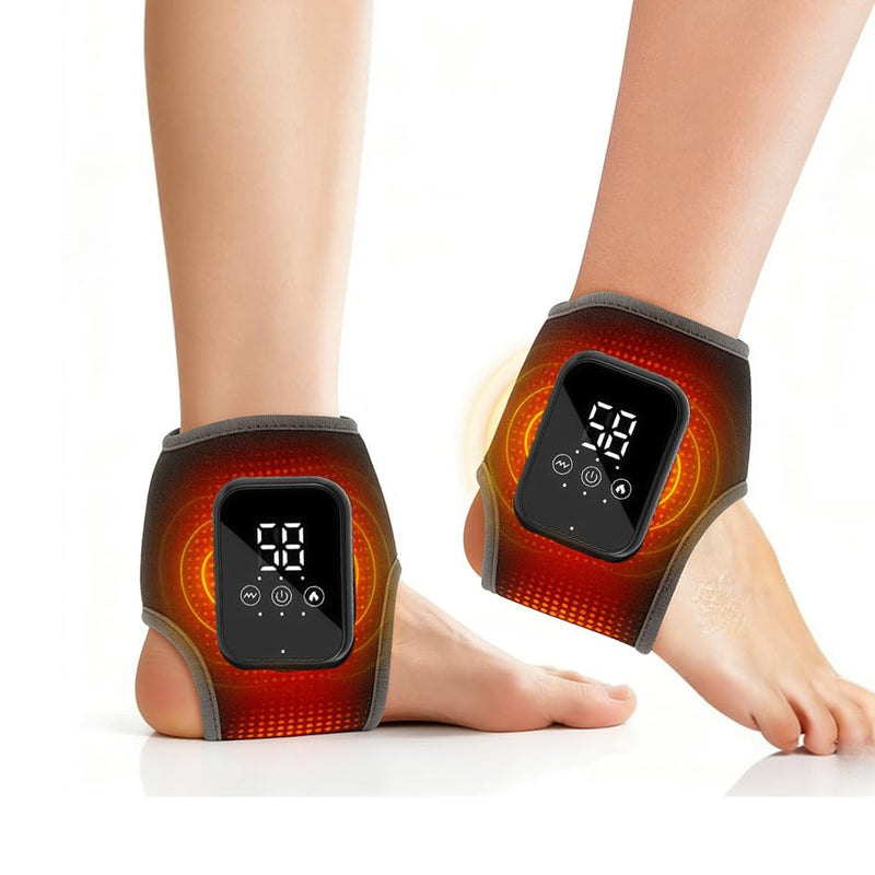 1Pair Ankle Heating Pad, Footrevive 2-in-1 Foot Massager, 3 Massage Modes and 3 Heat Levels, Adjustable Strap System for All Shapes and Sizes - BeesActive Australia
