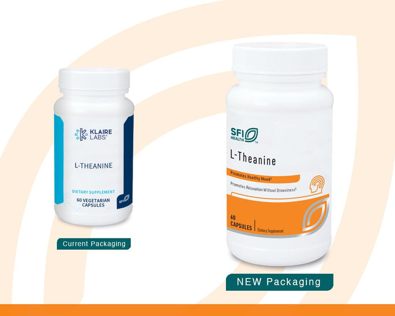 Klaire Labs SFI Health L-Theanine, 60 Capsules | 100mg Suntheanine to Promote Promote Relaxation