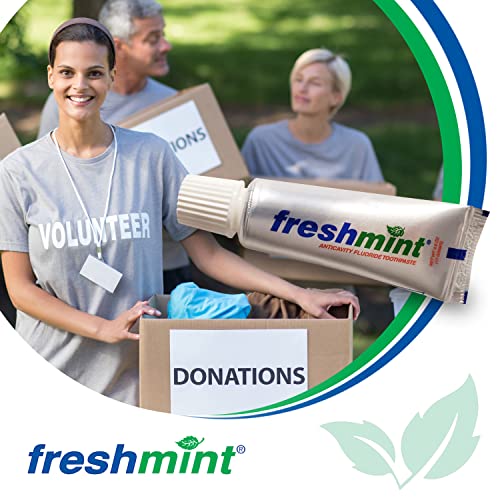 Freshmint 0.6 oz. Anticavity Fluoride Toothpaste, 144 Tubes, Laminated Tube, Tubes do not Have Individual Boxes for Extra Savings, Travel Size