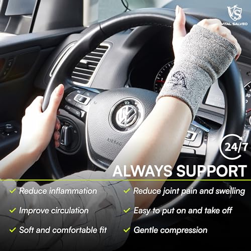 Vital Salveo - Elastic Wrist Compression Sleeve (1PC) - S Small