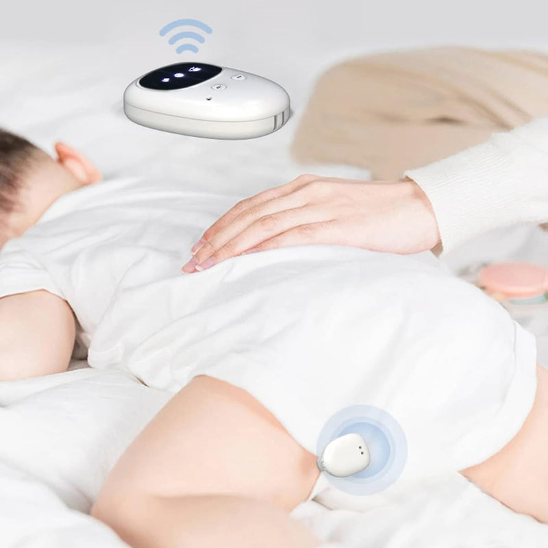 Wireless Bedwetting Alarm for Boys Girls, USB-C Rechargeable, Loud Sound, Strong Vibration, Pee Alarm, Potty Training for Kids, White