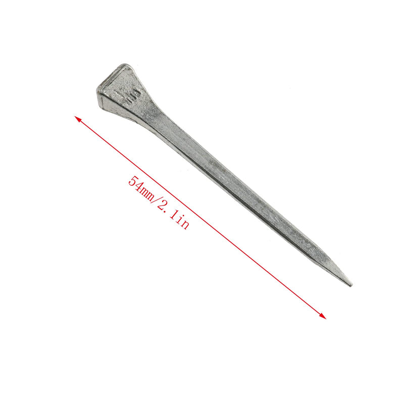 E-outstanding 50-Pack Low Carbon Steel 2.4 Inch E6 Horseshoe Nails, Polished and Galvanized - BeesActive Australia