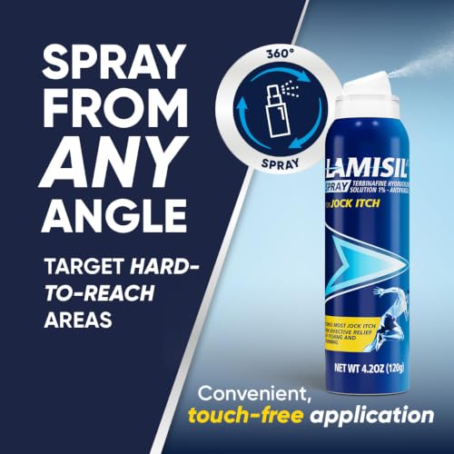 Lamisil Jock Itch Antifungal Spray, 1 Week Treatment Terbinafine, 4.2 Oz