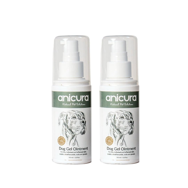 Anicura Dog Skin Ointment – soothes dry, itchy skin, hot spots, eczema & allergies. Reduces scratching & licking. Gentle for sensitive dogs. Value bundle (2 x 100ml Pack)