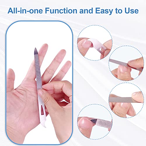Nail Files for Natural Nails (6 Pack), Metal Nail File 5.5’’ Stainless Steel Thin Durable Nail Filer with Curved Sharp Pointed Tip Double Sided Manicure Pedicure Toenails Tools 6 Pcs/Silver/5.5 IN