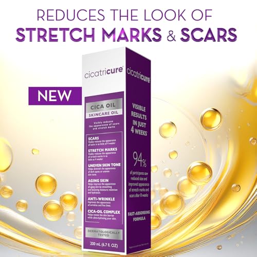 Cicatricure Cica Oil for Stretch Marks & Scars, Body Oil, 6.7 fl oz 6.7 Fl Oz (Pack of 1)