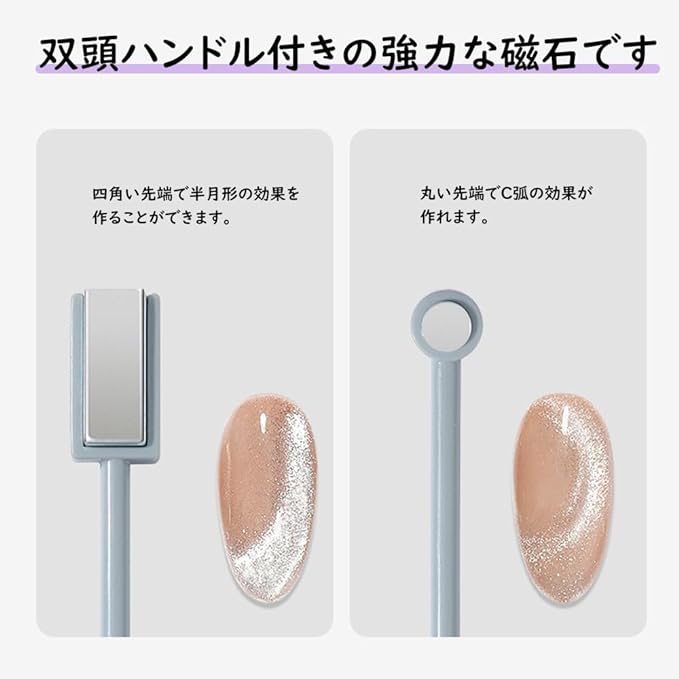 SAMCOS Nail Magnet, Strong Magnetic Type, Nail Tool, 2 Types, Design, Magnet, Nail Art - BeesActive Australia