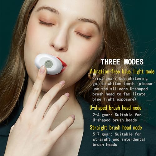 360° U-Shaped Automatic Sonic Toothbrush for Adults, Suitable for People with Limited Mobility Original Newupgrade Electric Toothbrushes, Multiple Brush Heads Options,IPX7 Waterproof White