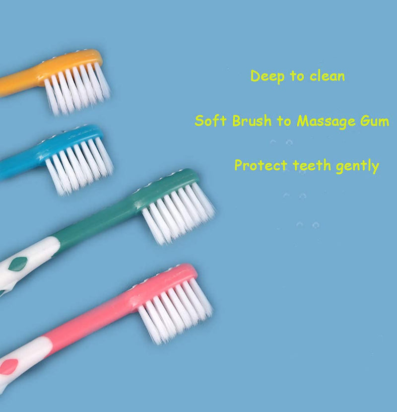 8 Packs Kids Toothbrush, Extra Soft Lovely Deer Toddler Toothbrush for Kids 2-8 Years (Pink&Orange&Blue&Green)