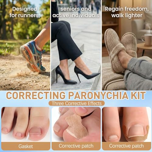 Ingrown Toenail Corrector Kit with File & Lift Tools, Professional Pedicure Care for Ingrown Nails, Toenail Correction Set for Men, Women and Elderly at Home – Complete Toenail Maintenance Tool