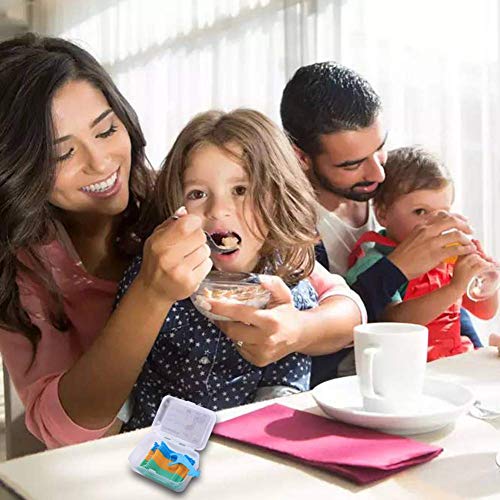 FAMILIFE Kid's Dental Floss Picks Without Fluoride,4 Travel Handy Cases Unflavored Flosser 120 Picks and Back Teeth Toothpicks Flossing Flossers Threaders Sticks with 4 Travel Handy Cases 120 Count