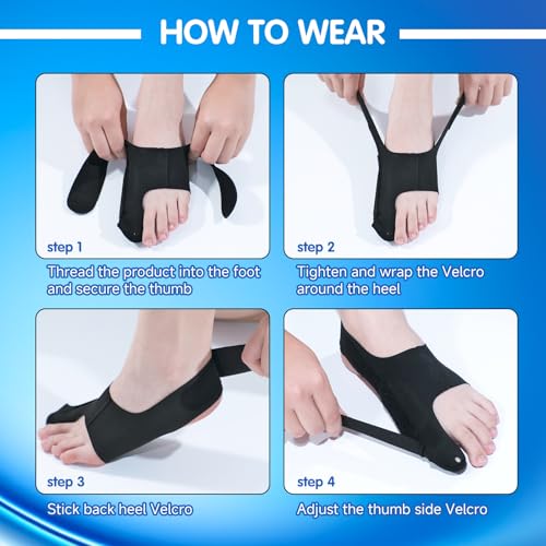 2 Piece Bunion Corrector for Women and Men, Side Adjustable Removable Design, Big Toe Straightener for Bunion Relief, Adjustable Day/Night Support (L) L