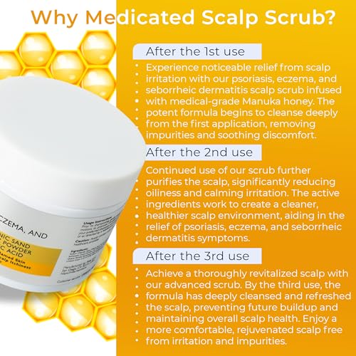 Anti Fungal Pre Shampoo Scalp Scrub for Psoriasis & Eczema, 7.7 Fl Oz
