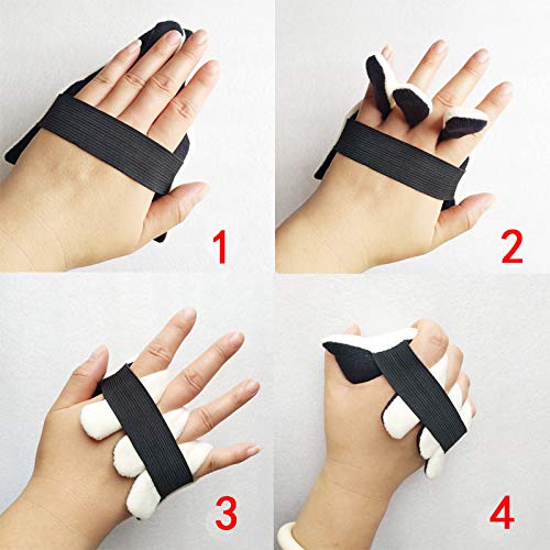 1PC Finger Separator Protection Hand Contracture Cushion Finger Rehabilitation Training Device for Stroke Hemiplegia Elders (S) Average size 1 - BeesActive Australia