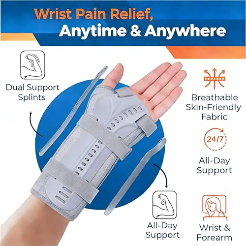Wrist Brace with Reinforced Splint for Left Hand Child - Pediatric Wrist Injury Prevention, Lightweight & Breathable Fixator, 1pc