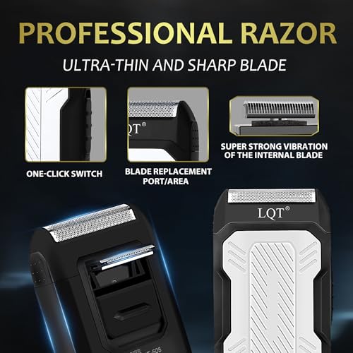 Hair Clippers for Men with LED Display, 4-in-1 Cordless Grooming Kit with Beard Trimmer, Foil Shaver & Nose Trimmer, Rechargeable Electric Hair Clipper Set for Home Barber, Personal Care & Gift