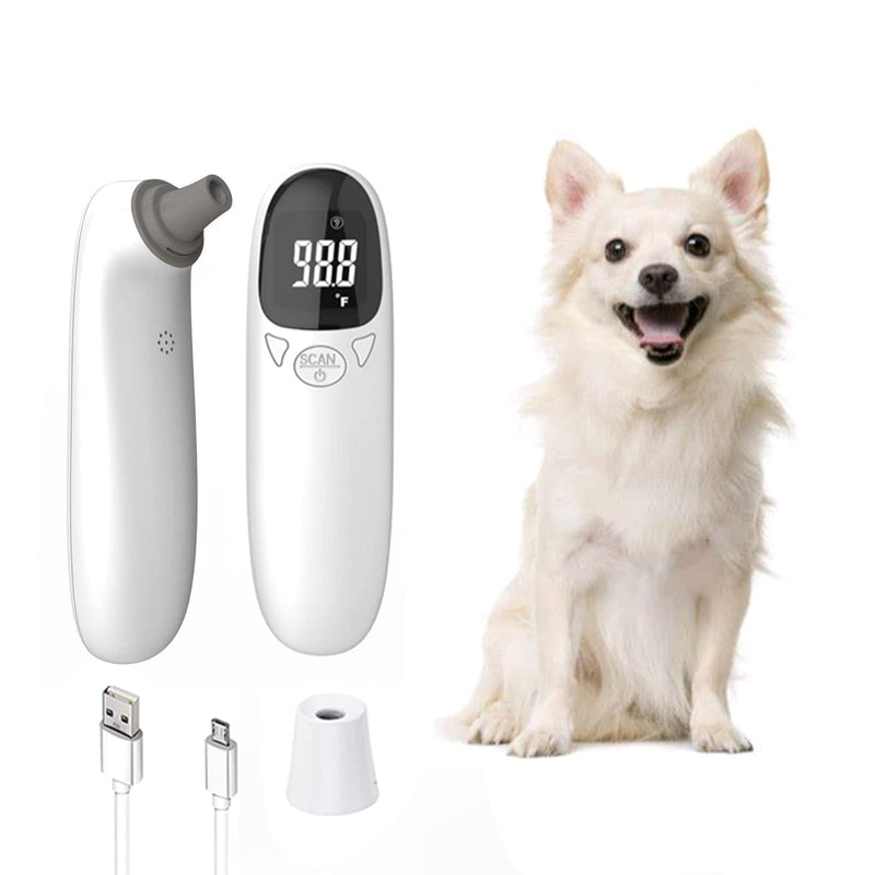 Pet Thermometer for Dog cat Rechargeable Infrared pet Ear Thermometer 1 Second Reading Fast and Accurate Temperature Detection, ℉/℃ Switchable - BeesActive Australia