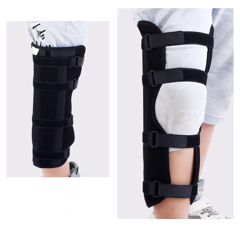 PURFUN Kids Knee Immobilizer Leg Stabilizer Long Adjustable Knee Splint Arthritis Sprain Night Sleep Knee Leg Support Injury Recovery Knee Brace for 5-7 Yrs Medium