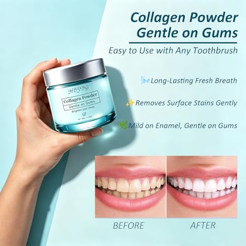 Collagen & Hydroxyapatite Tooth Powder - Natural Daily Oral Care for Teeth and Gums, Enamel Strengthening Mineral Formula to Support Healthy Gums (1) 1