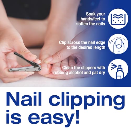 Ingrown Toenail Clippers for Thick Nails (2-Pack) - Professional Grade Stainless Steel Nail Clipper Kit with Anti-Splash Design - Effective Ingrown Nail Removal for Men & Women