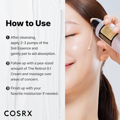 COSRX Snail 96% Mucin Essence 2ea & Retinol 0.1% Cream Mini Sample 1ea 3.38 Fl Oz (Pack of 2)