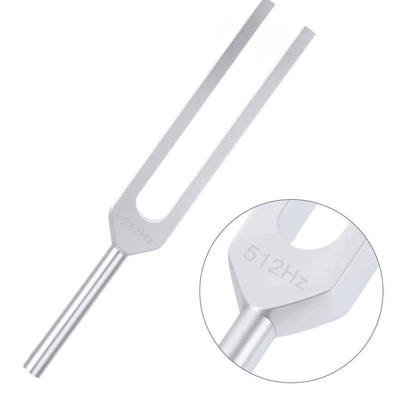Tuning Fork for Healing 512Hz with Hammer, Sound Healing Therapy Frequency Tool for Meditation, Reiki Supplies Kit, Aluminum Alloy 512 Hz Wellness Instrument with Pouch - BeesActive Australia