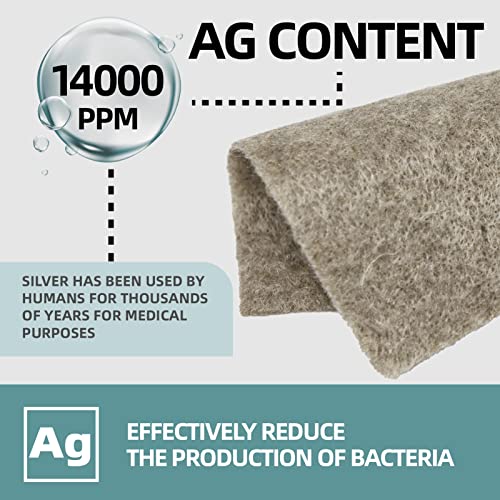 Silver Calcium Alginate Dressing, 4”x4”-6 Individual Package Highly Absorbent, Non-Adhesive, Painless Removal Ag Alginate Wound Bandage for Burns, Ulcers, Abrasions, Pressure Sore Silver Calcium Alginate 4"x4" (6 Pcs/Box)