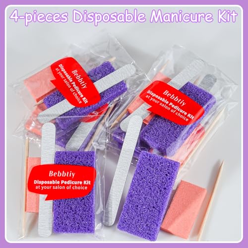 4 in 1 Disposable Pedicure Manicure Kit Sets (Pack of 20, Count, 20.0) pack of 20