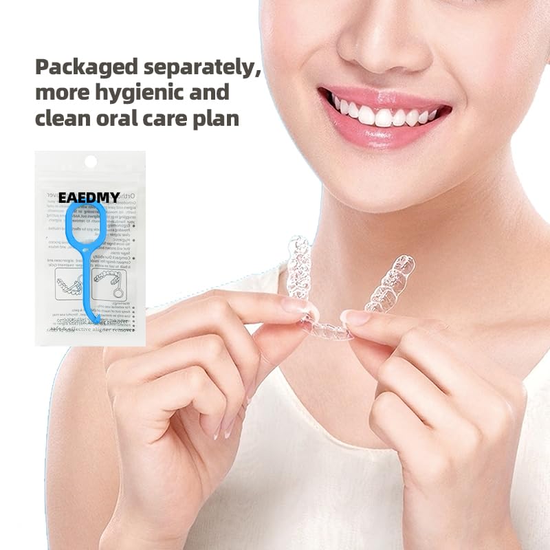 EAEDMY 48PCS Individually Packaged Aligner Removal Tool for Invisible Removable Braces Retainers and Dentures, Personal Orthodontic Solution Accessories (48pcs)