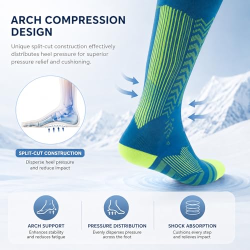 Compression Socks for Women & Men, 20-30 mmHg Knee High Cotton Support Socks, Cute Nurse Socks for Pregnancy, Travel, Running 2-pack combination 6 Small-Medium