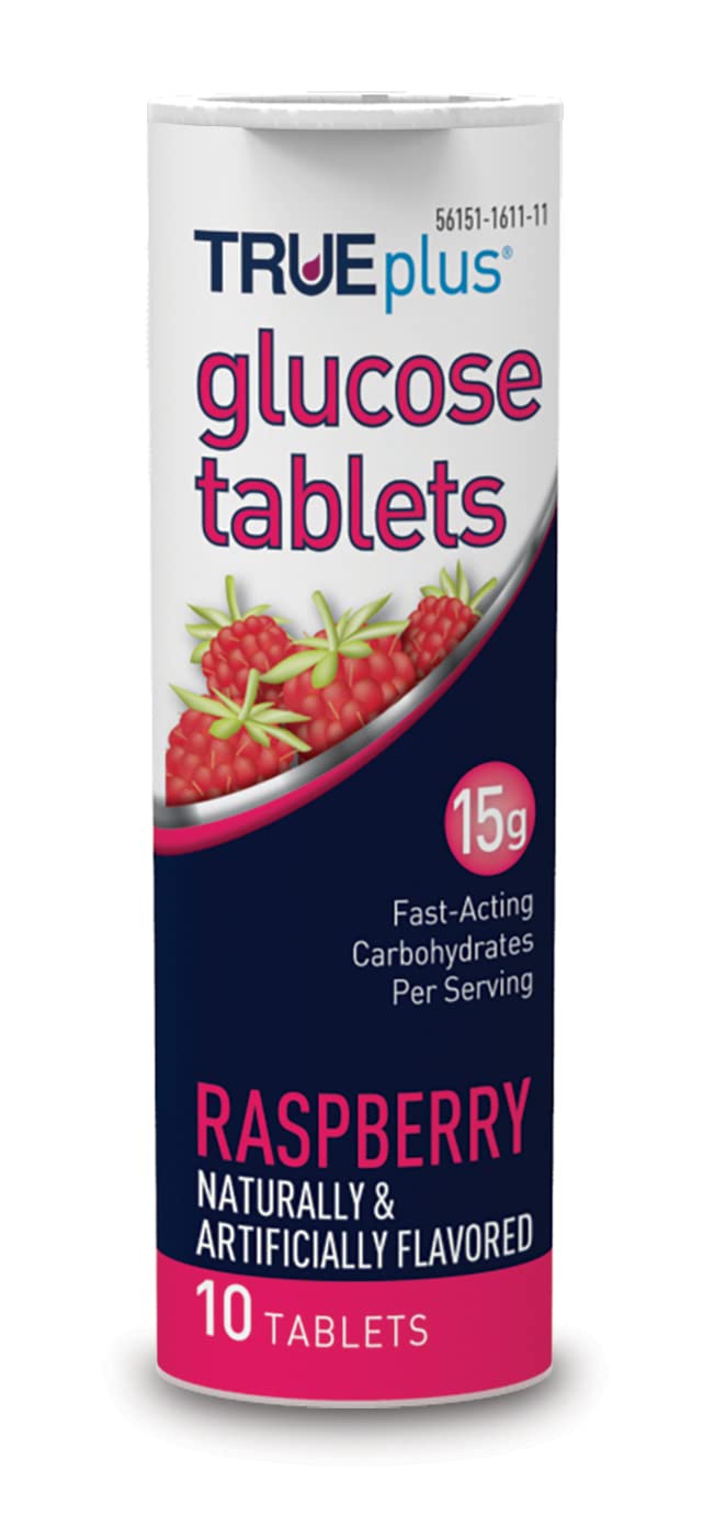 TRUEplus Glucose Tablets, Raspberry Flavor - 6X 10ct Tubes - BeesActive Australia